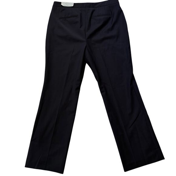 Talbots Barely Boot Lightweight Wool Dress Pants High Rise Navy Blue Stretch 16 - Picture 2 of 6